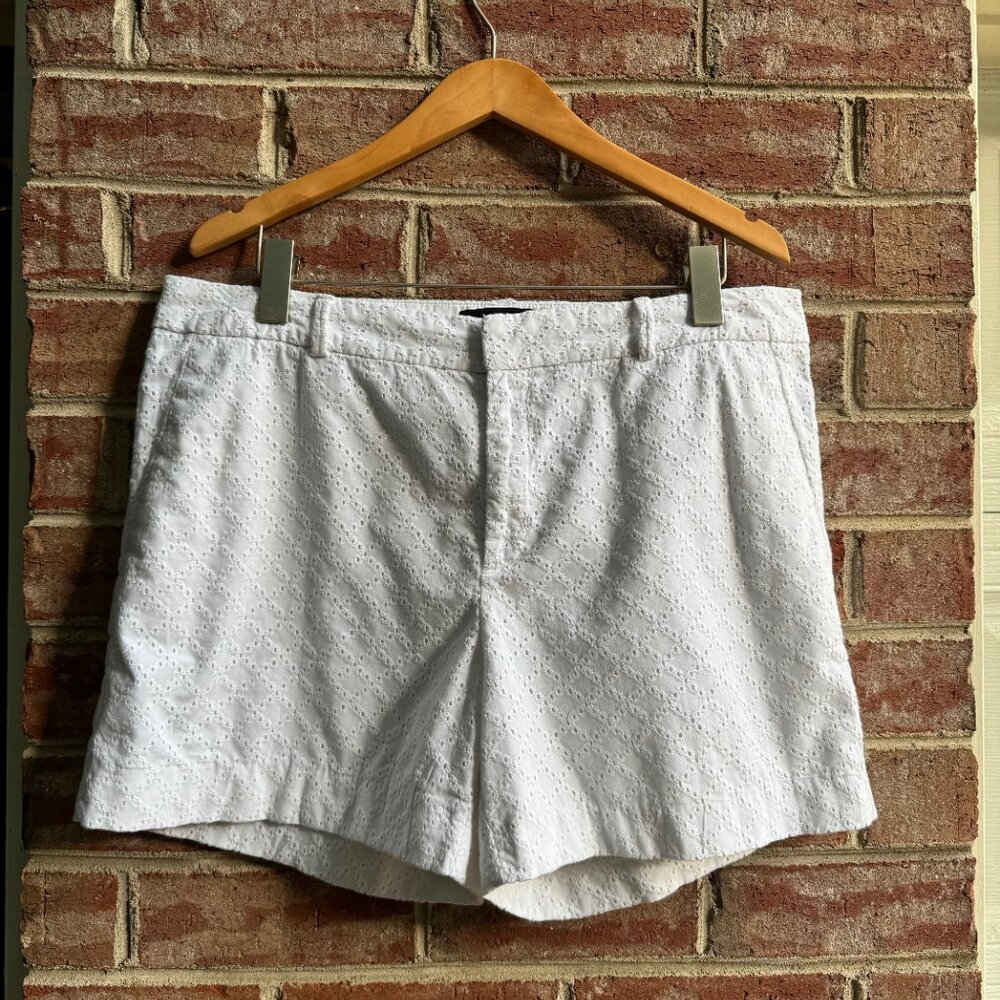 Banana Republic White Eyelet shorts, Size 14